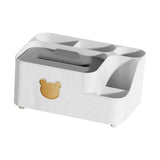Maxbell Tissue Box Holder Desktop Storage Box Case for Night Stand Office Dresser White L