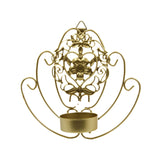 Maxbell Iron Wall Mounted Candle Holder Candlestick Holder Home Decor Gold Pattern