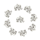 Maxbell 10pcs Silver Cute Elephant Shape Pendant DIY Earring Necklace Jewelry Beads