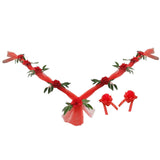 Maxbell Wedding Car Front Flower Decoration Artificial Flowers for Party Holiday Style D