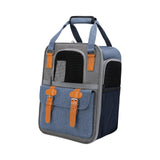 Maxbell Portable Cat Carrier Backpack Dog Travel Bag with Shoulder Strap for Kitten Blue
