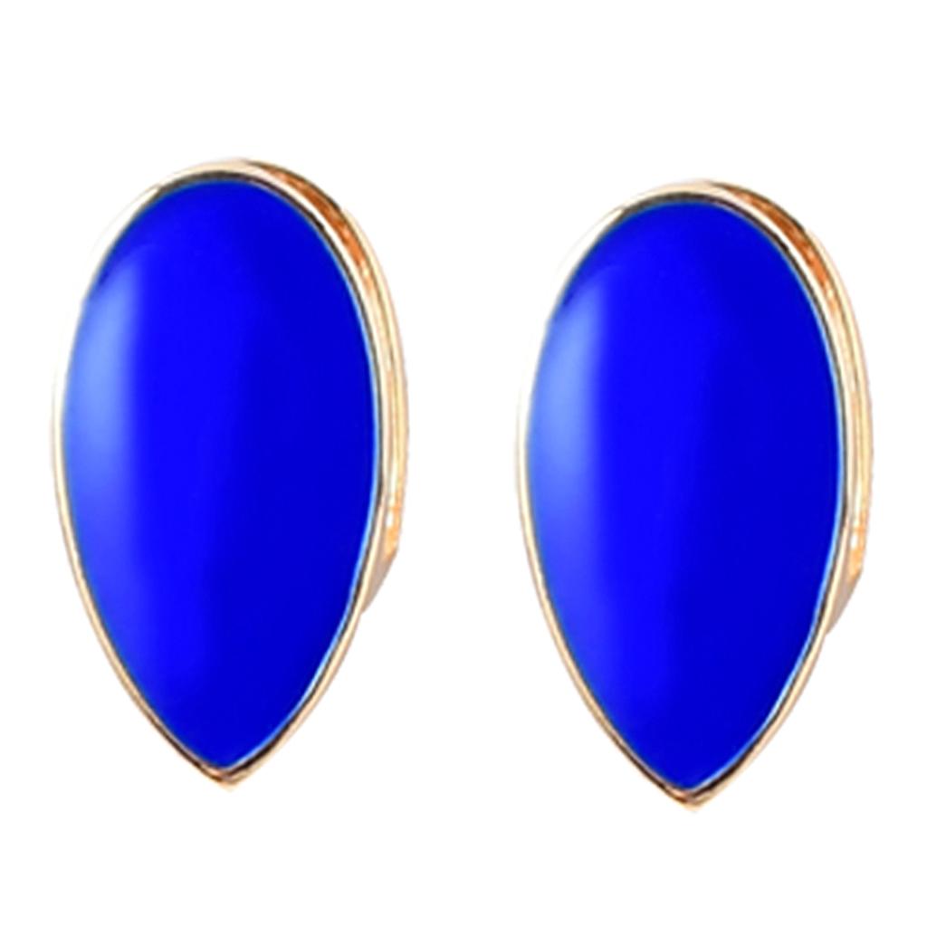 Maxbell 2 Pieces Blue Sharp Fang Teeth Halloween Cosplay Grills Gold Plated