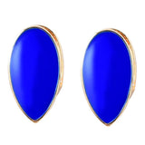 Maxbell 2 Pieces Blue Sharp Fang Teeth Halloween Cosplay Grills Gold Plated