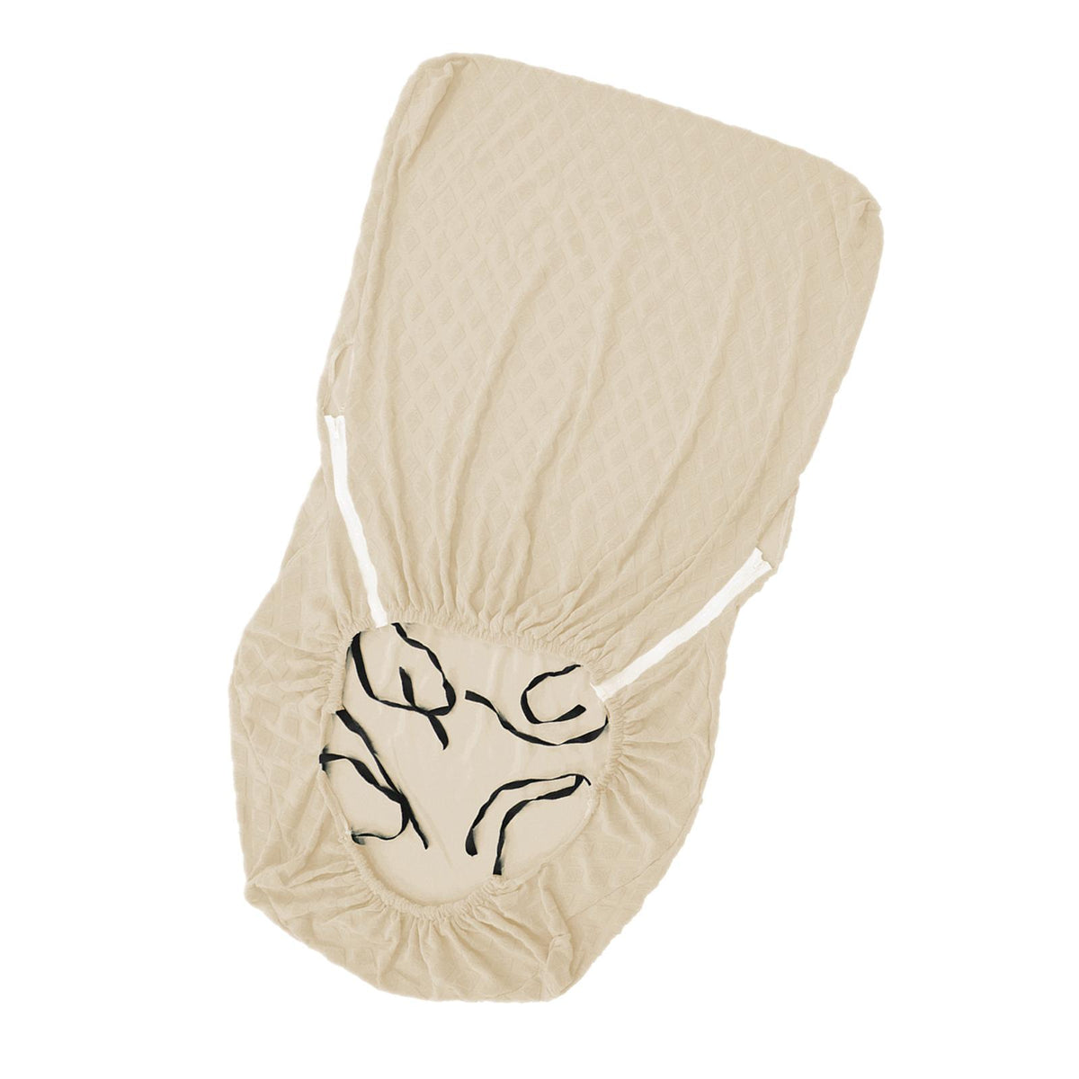 Maxbell Wood Arm Chair Cover Elastic Chair Cover Accessory stylish decor Beige