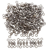 Maxbell 100pcs Fishing Barrel Bearing Rolling Swivel Solid Ring Connector Snap 3