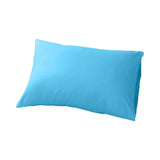 Max 1Pair 100% Cotton Soft Solid Color Single Pillow Cover Pillowcase Blue