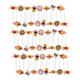 Max 48Set Thanksgiving Cupcake Toppers Cake Picks Cake Decoration Party Favor