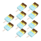 Maxbell 10Pcs Ice Cream Shape Box Candy Folding Paper Box for Halloween Favors Blue