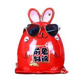 Maxbell Rabbit Year Lucky Figurine Ceramic Piggy Box Decoration Cartoon and Adorable Style B