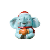 Maxbell Christmas Resin Figurine Decor Durable Prop Ornaments Festival for Office Elephant
