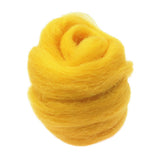 Max Handmade 10g Wool Roving Fibre For Needle Felting Materials Yellow