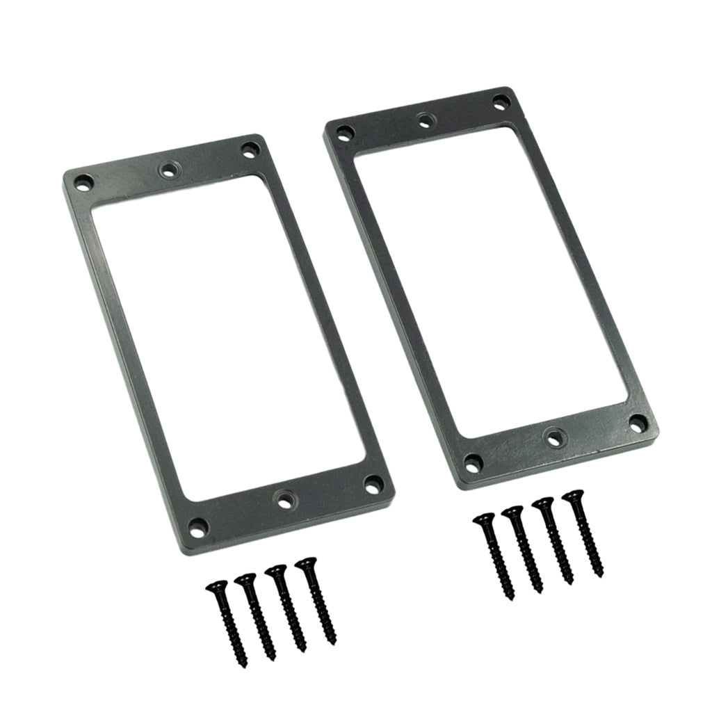 Max Maxb 2pcs Metal Humbucker Pickup Frame Mounting Ring for LP Electric Guitar Black