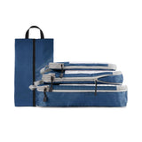Maxbell 4x Luggage Packing Organizer Travel Storage Bags Shoes Bags for Travel Home Navy Blue