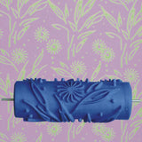Maxbell 15cm Wall Decoration Empaistic Flower Pattern Painting Roller for Decoration Machine DIY - Blue