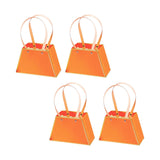 Maxbell 4 Pieces Portable Bouquet Bags Box Waterproof for Classmates Lovers Family Orange