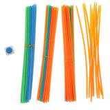 Maxbell 100 Pieces Plastic Classic Colored Pickup Sticks Game Party Favors Kids Toy