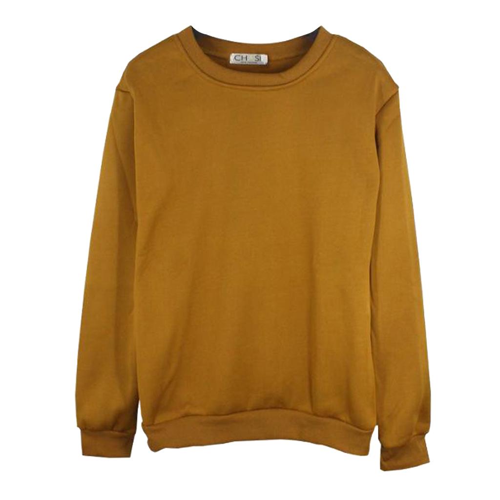 Max Men's Women's Crewneck Fleece Sweatshirt Plain Pullover Crew Neck Jumper 2XL