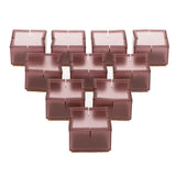 Maxbell 10pcs No-slip Chair Leg Caps Square Wood Furniture Floor Protectors Coffee