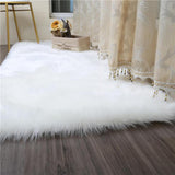 Max 60cmx90cm Sheepskin Fluffy Skin Faux Fur Fake Rug Mat Rugs  White