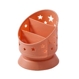 Maxbell Desk Pencil Pen Holder Makeup Brush Bucket Multipurpose for Office Bedroom Orange