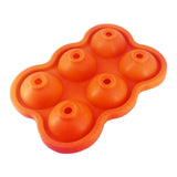 Maxbell Round Ice Cube Ball Tray Silicone Sphere Mold Whiskey Cocktails Orange