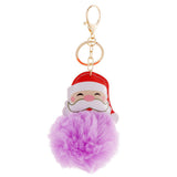 Max Cute Santa Claus Style Key Chain Keyring Pendant Lady Bag Car Pendant Purple