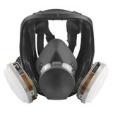 Maxbell Full Face Smoke Gas Filter Guards Shields Anti-fog Facepiece w/ Cartrige