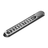 Maxbell Universal Car Parking Telephone Number Plate for Interior Accessories Argent