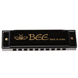 Max Professional 10 Holes 20 Tones C Blues Harmonica Mouth Organ Black