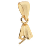 Maxbell 925 Sterling Silver Pinch Clip Bail Clasp Charm Pendant Connector Gold 4.5mm