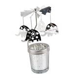 Maxbell Rotating Candle Holder Centerpieces Tealight Holders Tray Ornament for Party Elephant