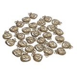 Maxbell 50pcs Pumpkin Shape Pendants Charms Beads Halloween Findings Bronze