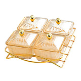 Maxbell Nordic Serving Platter with Lid and Handle for Party Appetizer Sweet Cookies Brown