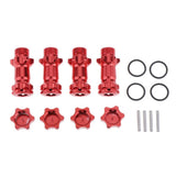 Max 17mm Hex Hub 30mm Extension Adapter Combiner for HSP 94087 1/8 RC Car Red