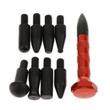Max 9 Pieces Paintless Dent Repair Tap Down Pen Tips Dent Removal Tools Orange