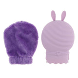 Max Maxb Portable Silicone Hot Water Bag Warm Heat Water Bottle with a Plush Sleeve Purple