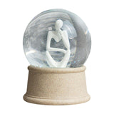 Maxbell Modern Thinker Statue Ball Clear Ornament Decor for Bookshelf Office Home Style B