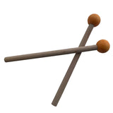 Maxbell 2 Pieces Glockenspiel Sticks Rubber Mallet for Drummers Practitioners Orange