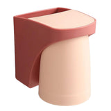 Maxbell Toothbrush Cup Holder Punch Free for Electric Toothbrush Toothpaste Kids red