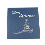 Maxbell 3D Pop Up Greeting Cards Birthday Christmas Tree Xmas's Day Anniversary Blue