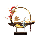 Maxbell LED Lamp Backflow Incenses Burner Teahouse Fountain Decorative Ceramic Style G