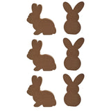 Maxbell 6Pcs Easter Wood Bunny Gifts Easter Bunny Rabbit DIY for Party Ornament