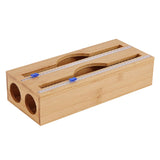 Maxbell Cling Wrap Dispenser Wrap Organizer for Paper Film Parchment Paper Rolls 2 Tier Round Hole