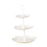 Maxbell Storage Tray Dessert Tower 3 Layer Cupcake Dessert Candy Dish for Dresser white 33cm