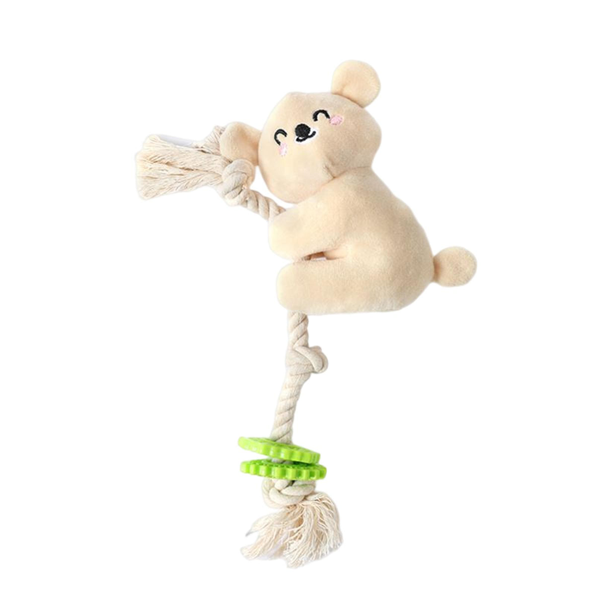 Maxbell Dog Squeaky Toy Soft Teething Toy for Puppy Small Medium Pet Cat beige