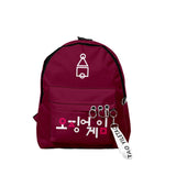 Maxbell 1x Korean Squid Game Backpack Bag Sport Bag Casual School Bag for Boy Girl Red Multi-shape