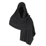 Maxbell Medieval Hooded Cloak Shoulder Cowl Adult Garment Cosplay Party Fancy Dress Black
