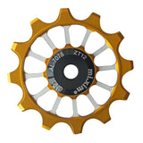Maxbell 12T Bike Bearing Jockey Wheel Rear Derailleur Pulley Ceramic Bearing Golden
