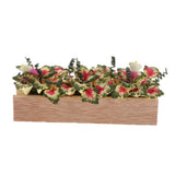 Maxbell 1/12 Dollhouse Miniature Clay Plant Flower with Wooden Pot Garden Decor
