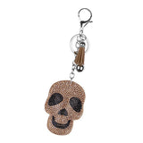 Max Rhinestone Crystal Charm Key Chain Set Lobster Clasp Split KeyRing Skull 1